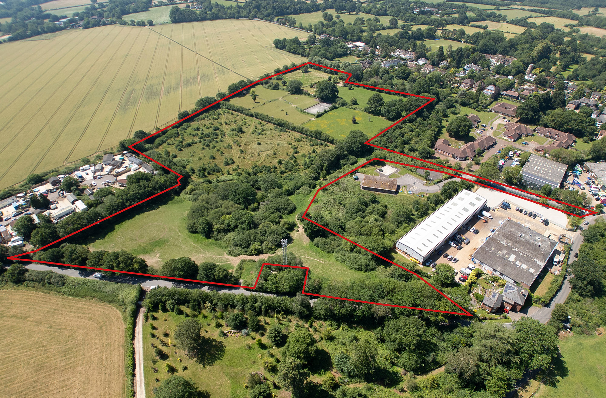 Outlined aerial image