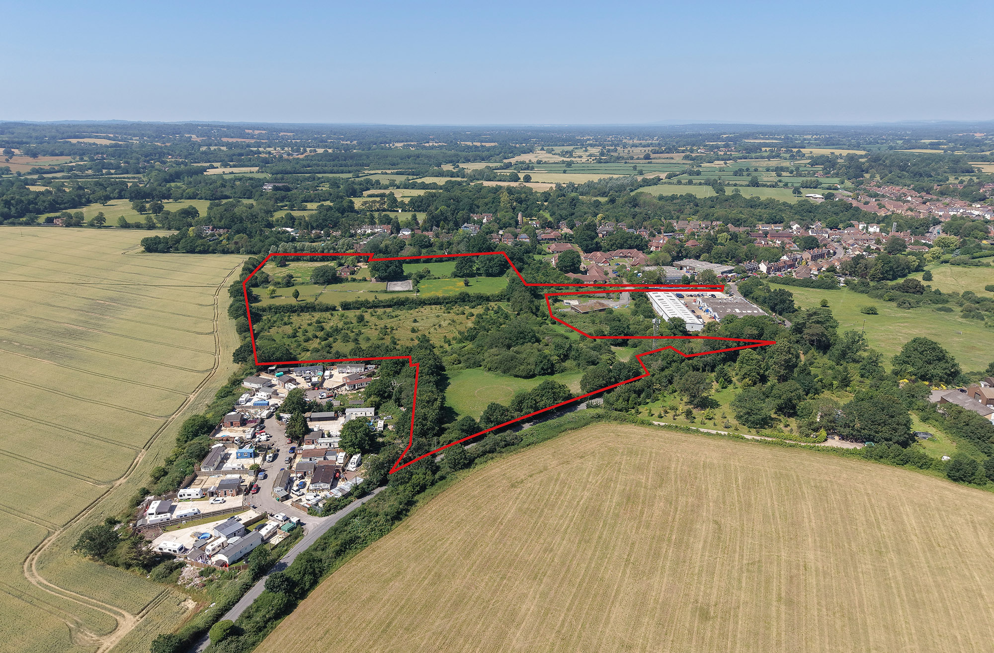 Outlined aerial image