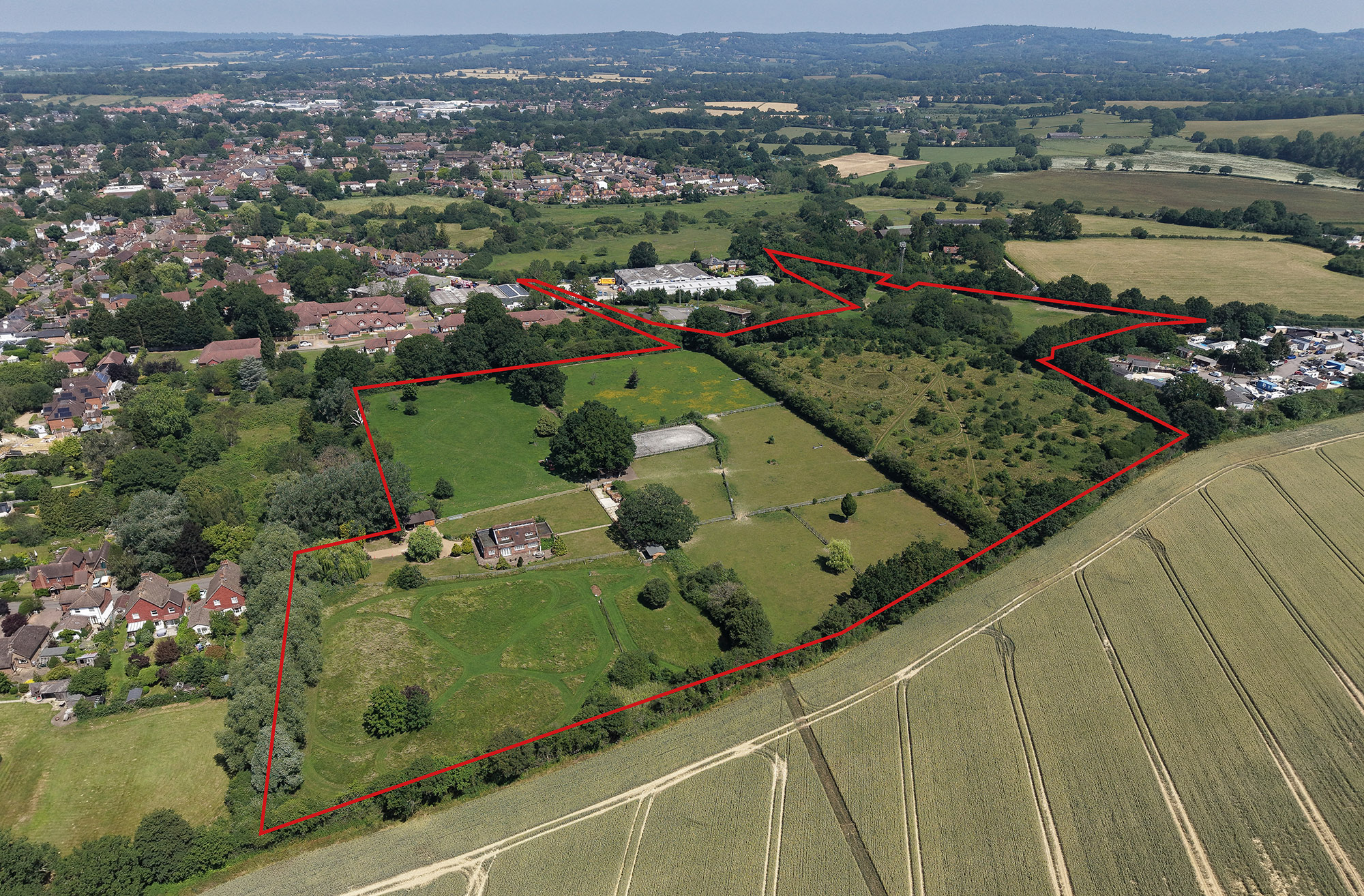 Outlined aerial image