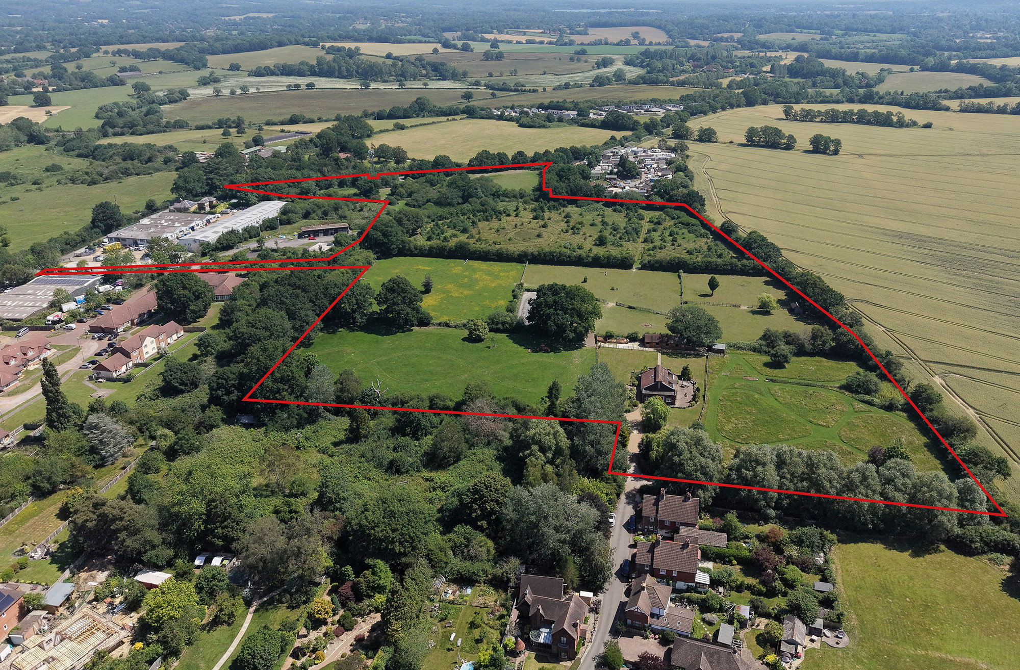 Outlined aerial image